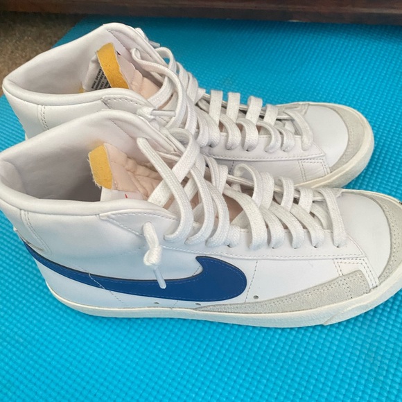 Nike Shoes - Nike blazer White and Blue High-Tops